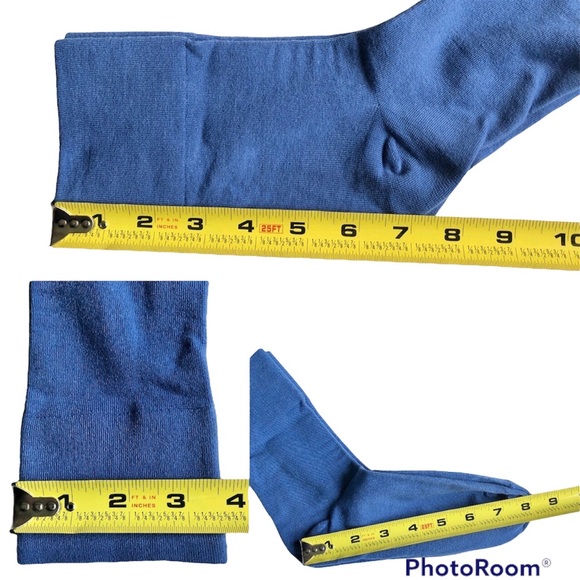 NEW MIXIT Crew Socks 1 PAIR Solid Blue Shoe Size 4-10 Women’s NWOT - Picture 3 of 9